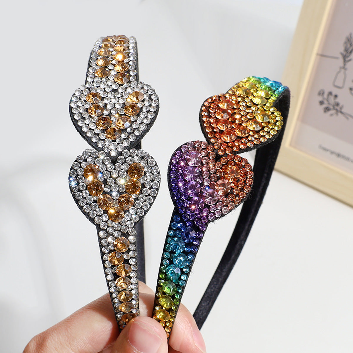 Diadema De Corazón De Diamantes De Imitación al por mayor